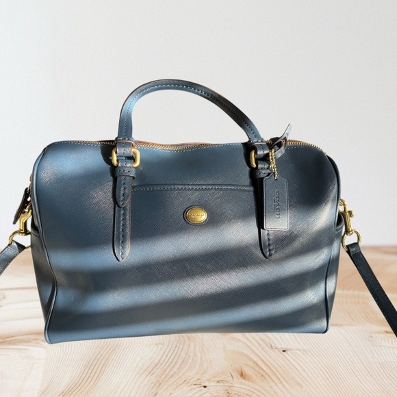 COACH Peyton Leather Nancy Satchel 2014 EUC - Picture 1 of 16